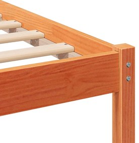 Estrutura da Cama com cabeceira Castanho-mel 140 x 200 cm