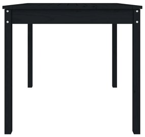 Mesa de jardim 82,5x82,5x76 cm madeira de pinho maciça preto