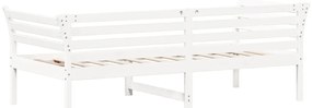 Sofá-cama sem colchão 80x200 cm madeira de pinho maciça branco