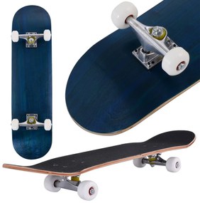 Skate Longboards para crianças Skate de madeira de bordo 79x20cm com 4 rodas PU Azul
