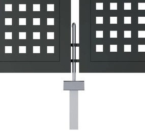 Portão de jardim 300x125 cm aço antracite