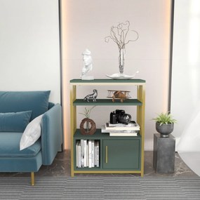Estante Letos – Verde/Dourado – 60x80x29,6 cm