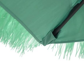 Guarda-sol de jardim com poste de aço 288x288x225 cm verde