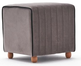 Pouffe Mona – Cinzento – 40x40x40 cm
