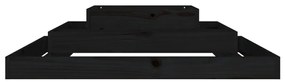 Vaso/floreira 110x110x27 cm pinho maciço preto