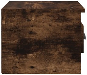 Mesa de cabeceira de parede 41,5x36x28 cm carvalho fumado