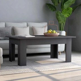 vidaXL Mesa de centro 100x60x42 cm contraplacado cinzento