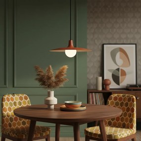 Candeeiro suspenso retro laranja para sistema de calhas monofásico - Slimline Panzi