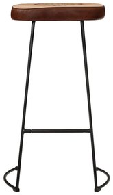 Bancos de bar 2 pcs 44x37,5x78 cm castanho-escuro