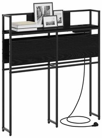 Cabeceira de armazenamento com cabeceira Carvalho preto 90 cm