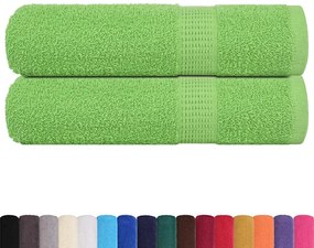 Toalhas banho 2pcs 70x140cm 360 gsm 100% algodão verde maça