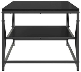 mesa de centro com prateleira Carvalho Preto 90x50x40 cm Madeira Engen