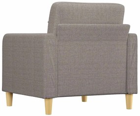Poltrona tecido 60 cm cinzento-acastanhado