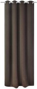 Cortinas blackout com ilhós de metal 270x245 cm castanho