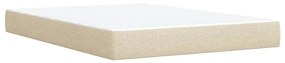 Cama com molas/colchão 140x190 cm tecido cor creme
