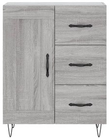 Armário alto 69,5x34x180 cm derivados de madeira sonoma cinza