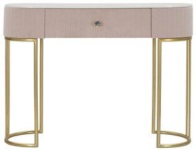 MESA CONSOLA MONTPELLIER 100X40X75 CM ROSA, DOURADO, BRANCO