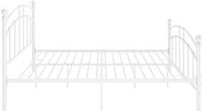 Estrutura de cama 160x200 cm metal branco