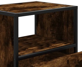 Mesa de cabeceira de parede 40x31x39,5 cm carvalho fumado