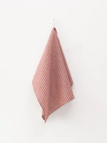 Pano de cozinha em linho Red Natural Stripes