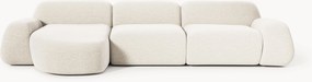 Sofá de canto modular em bouclé Wolke (4 lugares)