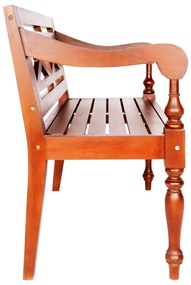 Banco Batávia 98 cm madeira maciça de mogno castanho escuro