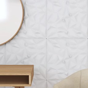 Painéis de parede 12 pcs 50x50 cm 3m² XPS ametista branco