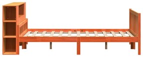 Cama com estante sem colchão 150x200 cm madeira maciça