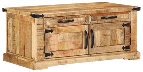 vidaXL Mesa de Centro 90x50x40 cm Madeira Maciça Rústica