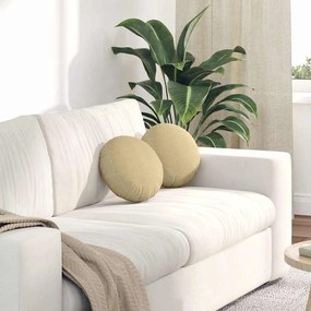 vidaXL Almofadas de Assento 2 pcs Cinza Verde Ø 30 cm