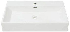 Lavatório + abertura p/ torneira cerâmica branco 76x42,5x14,5cm