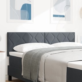 Cabeceira vidaXL Design Blocos de Diamante Cinza Escuro 144 cm Veludo