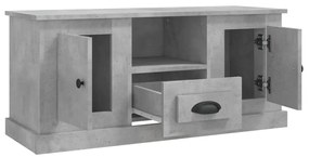 Móvel p/ TV 100x35,5x45 madeira processada cinzento cimento