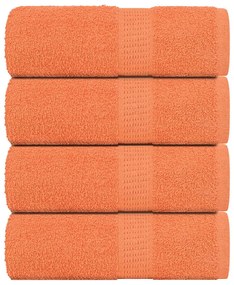 Toalhas de mãos 4 pcs 30x30 cm 360 gsm 100% algodão laranja