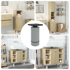 vidaXL Pés de Móveis Ajustável 12 pcs Branco 64 x 64 x 100 mm PP