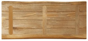 Tampo de mesa c/borda viva 100x40x3,8cm mangueira áspera maciça