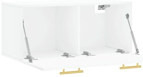 Armário de parede 80x36,5x35 cm derivados de madeira branco
