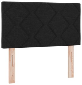 Cama Box com Colchão Preto 120x200 cm Tecido
