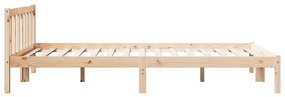Cama extra longa sem colchão 140x210 cm madeira de pinho maciça