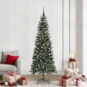 vidaXL Árvore de Natal Artificial Verde 210 cm PVC, Plástico e Aço