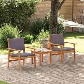 Cadeiras de Jardim vidaXL 2 pcs com Almofadas em Madeira de Acácia
