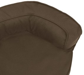 Cama para cães ergonómica 60x42 cm aspeto linho castanho