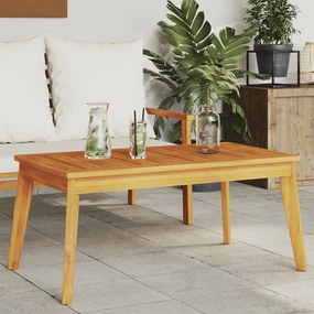 vidaXL Mesa de jantar p/ jardim 100x55x45 cm madeira de acácia maciça
