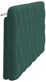 Almofadão de cabeceira 160 cm veludo verde-escuro