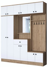 Cabideiro EA104 – Nogueira e Branco – 179,6 x 226,4 x 37,5 cm