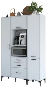 Armário Alto de Cozinha "Stella " - Branco - Design Moderno