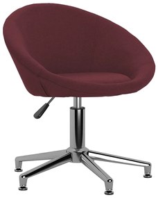 vidaXL Cadeira de escritório giratória tecido roxo