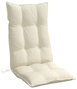 Almofadões p/ cadeira encosto alto 4pcs tecido oxford cor creme