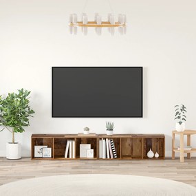vidaXL Conjunto de móvel de TV 2 pcs Madeira Antiga 37 x 35 x 107 cm