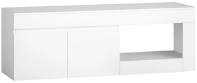 HOMCOM Móvel de TV com 2 Portas Prateleira Aberta Móvel de TV Televisóres de 60 Polegadas 140x40x48 cm Branco | Aosom Portugal